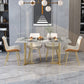 Traditional Luxury Stone Furniture Rectangle Double Pedestal Dining Table Clearhalo ' dining_table' 'Dining Tables & Seating' 'Dining Tables' 'furn' 'furn_dining_table' 'Furniture' 'furniture_dining_table' 'Kitchen & Dining Furniture' 'kitchen&dining_furn' 'kitchen' 'kitchen_dining_table' 1200x1200_5bfba8e3-034e-4247-93c4-67656a25764f