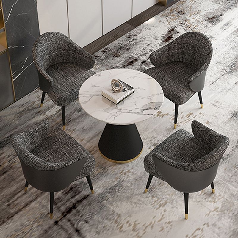 Metal Base Table Glam Style Sintered Stone Dining Table for Home Use Clearhalo 'Dining Tables & Seating' 'Dining Tables' 'dining_table' 'furn' 'furn_dining_table' 'Furniture' 'Kitchen & Dining Furniture' 1200x1200_5bfbc4cf-511f-49af-b7fe-c99d14c58a5f
