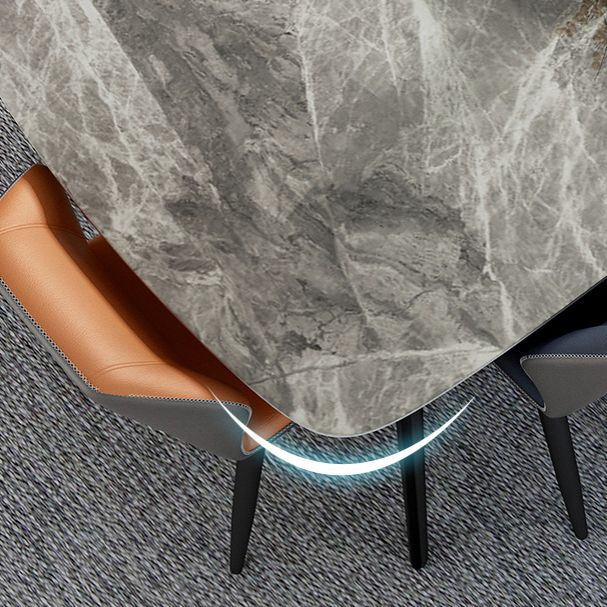 Home Sintered Stone Kitchen Table Industrial Rectangle Fixed Dining Desk Clearhalo 'Dining Tables & Seating' 'Dining Tables' 'dining_table' 'furn' 'furn_dining_table' 'Furniture' 'Kitchen & Dining Furniture' 1200x1200_5bfc23db-da70-4339-8c0e-347fc3f7fad0