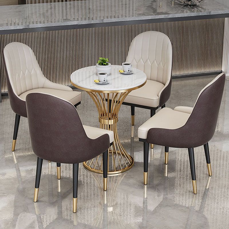 Glam Metal Dining Room Chair Armless Parsons Chair for Restaurant Use Clearhalo ' kitchen&dining_furn' 'Dining Chairs' 'Dining Tables & Seating' 'dining_chair' 'furn' 'furn_dining_chair' 'Furniture' 'furniture_dining_chair' 'Kitchen & Dining Furniture' 'kitchen' 1200x1200_5bfc60db-adc5-421e-8e9a-cad891863fdb
