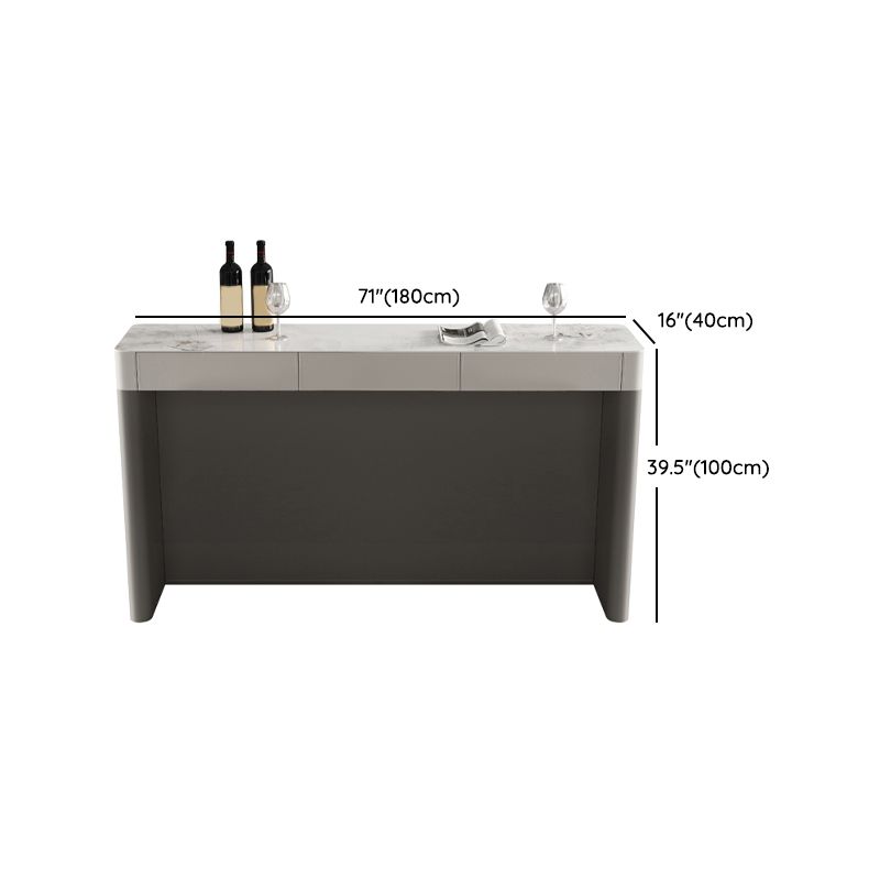 Modern Style Bistro Bar Table Rectangle Stone Top Bar Table for Living Room Clearhalo 'Bar Furniture' 'Bar Tables' 'bar_tables' 'furn' 'furn_bar_tables' 'Furniture' 'Kitchen & Dining Furniture' 1200x1200_5bfc7ded-b58b-46c9-8f14-89505307ee14