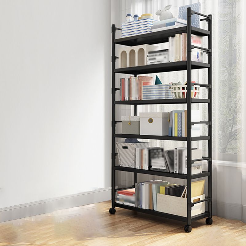Open Etagere Bookshelf Contemporary Vertical Bookshelf with Caster Wheels Clearhalo 'Bookcases' 'furn' 'furn_bookcases' 'Furniture' 'furniture_bookcases' 'kitchen' 'kitchen_bookcases' 'Living Room Furniture' 'Office Furniture' 1200x1200_5bfd7e16-c1fb-45fe-a467-a1707cc8ac4a