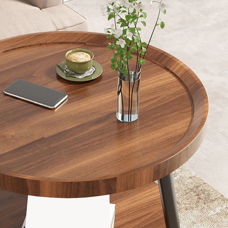 Nordic Round Coffee Table Tea/Black/White Cocktail Table for Living Room Clearhalo 'Coffee & Accent Tables' 'Coffee Tables' 'coffee_tables' 'furn' 'furn_coffee_tables' 'Furniture' 'Living Room Furniture' 1200x1200_5bfd87ea-1d3c-4852-9037-a2c1cfec6552