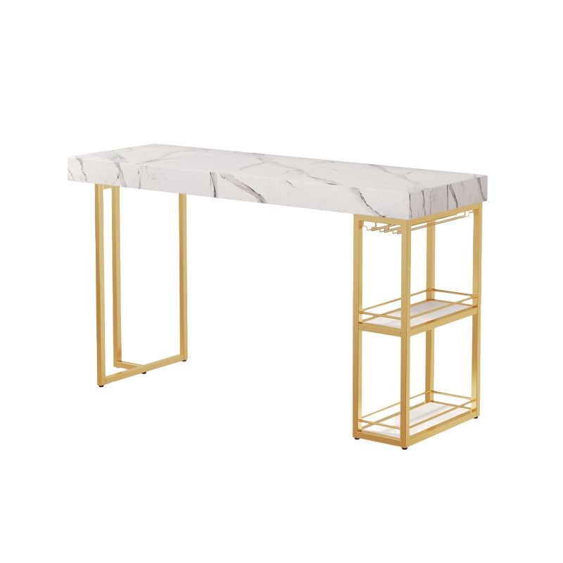 Rechthoek Modem en eigentijdse stenen bar -hoogte pubtafel voor woonkamer