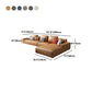 Loose Back Faux Ledersofa mit Chaise Square Arm Sofa - 70,87 "D.