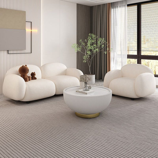 Modernes Sofa mit engen Rücken und quadratischem Arm für Wohnzimmer 27,56 "hoch