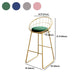 Glam Upholstered Bar Stools Footrest Backrest Coffee Shop Counter Bar Stool Clearhalo 'Bar Furniture' 'Bar Stools' 'bar_stools' 'furn' 'furn_bar_stools' 'Furniture' 'Kitchen & Dining Furniture' 1200x1200_5c0184a6-696b-4949-ad50-ee636cb7fc30