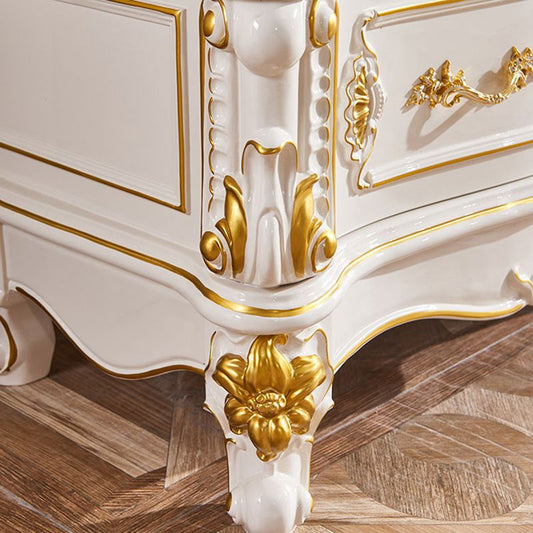 Console multimediale glam console di supporto TV Open Storage con 4 cassetti