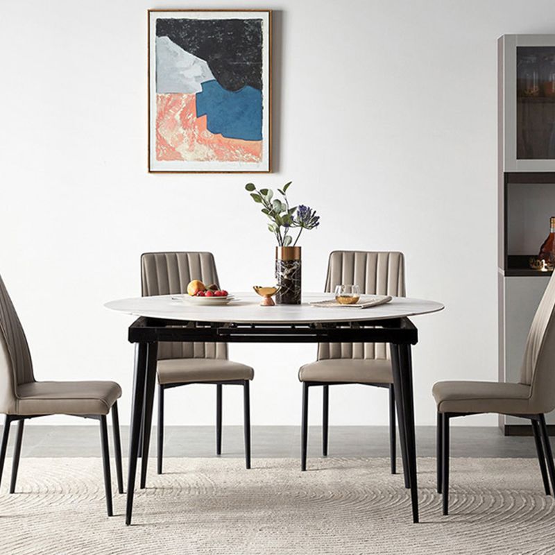Contemporary Rectangular and Round Easy Folding Stone Dining Table