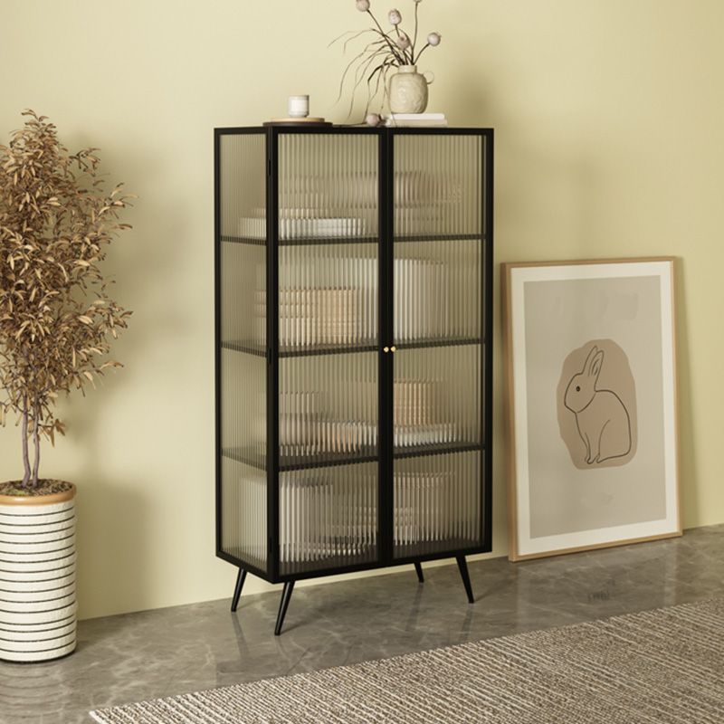 53"H Rectangular Metal Side Board Modern Minimalist Home Sideboard with Door Clearhalo 'buffet_sideboard' 'Buffets & Sideboards' 'furn' 'furn_buffet_sideboard' 'Furniture' 'Kitchen & Dining Furniture' 1200x1200_5c04185d-c94c-4b91-8c27-5f3a3671dc09