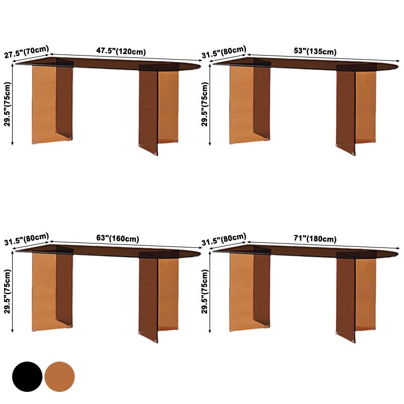Tempered Glass Modern Free Form Indoor Table Glass Table for Dining Room Clearhalo ' dining_table' 'Dining Tables & Seating' 'Dining Tables' 'furn' 'furn_dining_table' 'Furniture' 'furniture_dining_table' 'Kitchen & Dining Furniture' 'kitchen&dining_furn' 'kitchen' 'kitchen_dining_table' 1200x1200_5c046a96-4bb4-4b06-ab57-aa796732ebb9