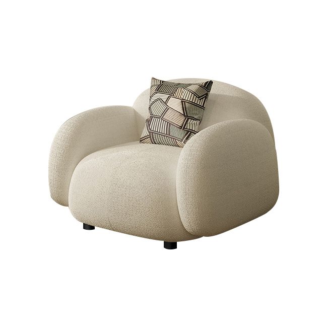 Vierkante arm bank moderne stijl faux leer en wol standaard bank