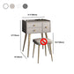 Tavolo da trucco grigio/bianco con cassetto 15,74 "W x 30,70" H per camera da letto