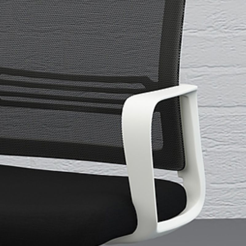 Modernismus fester Waffen Office Stuhl Keine Räder Schwarz/Weißer Schreibtischstuhl für Zuhause