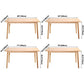 Simple Style Dining Table Rubberwood Solid Wood with 4 Legs Base Table in Wood Color Clearhalo ' dining_table' 'Dining Tables & Seating' 'Dining Tables' 'Furniture' 'furniture_dining_table' 'Kitchen & Dining Furniture' 'kitchen&dining_furn' 'kitchen' 'kitchen_dining_table' 1200x1200_5c064575-5b89-4295-8835-7ea575dea4a2