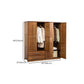 Modern Style Wardrobe Cabinet Wood Clothes Rail Wardrobe Armoire for Bedroom