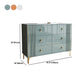 Modern Slate Top Storage Chest 16" D Horizontal Double Dresser with Drawers