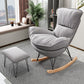 Modern Nursery Nursery Both Seanch Sedia soggiorno sedia a dondolo con pouf