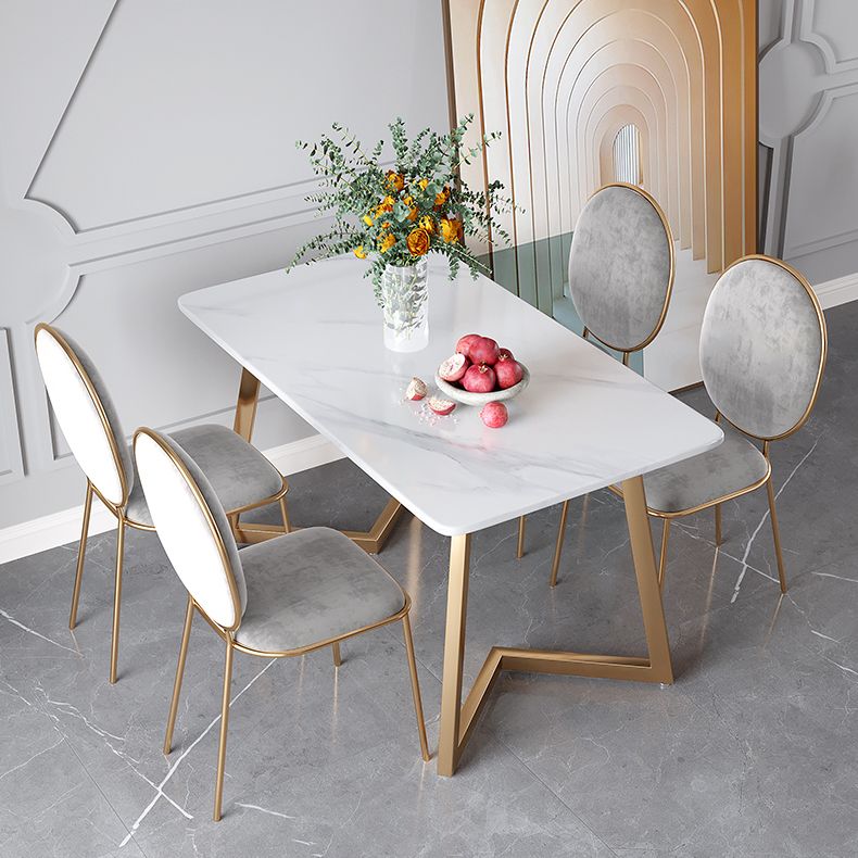 Minimalist Rectangle Shape White Dining Table Sintered Stone Standard Dining Table for Kitchen Clearhalo ' dining_table' 'Dining Tables & Seating' 'Dining Tables' 'furn' 'furn_dining_table' 'Furniture' 'furniture_dining_table' 'Kitchen & Dining Furniture' 'kitchen&dining_furn' 'kitchen' 'kitchen_dining_table' 1200x1200_5c085007-1a4f-431f-ad3b-ae33fa358a98