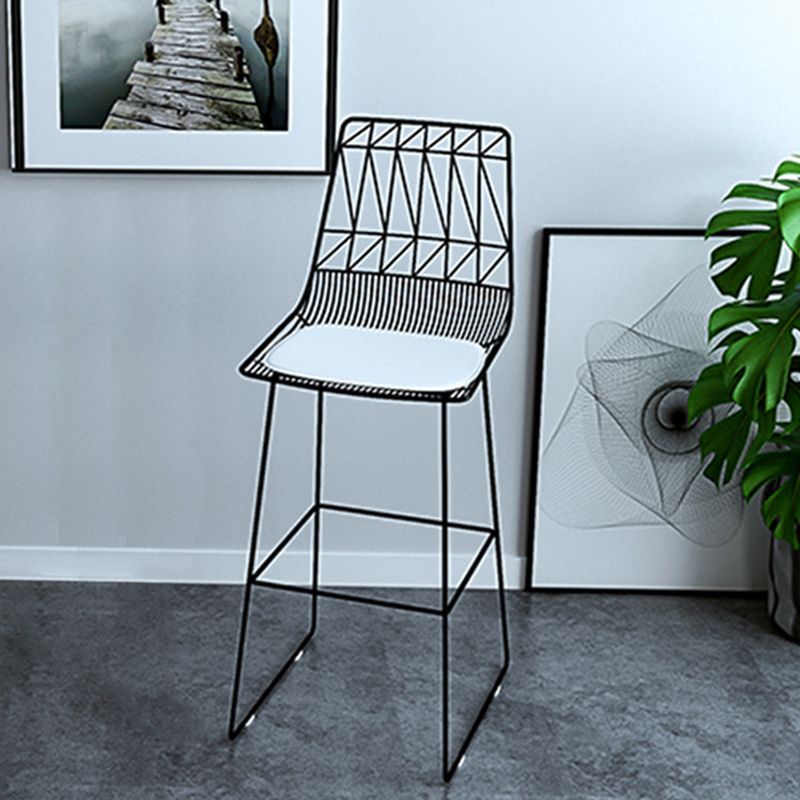 Modern Counter Bar Stool Armless Leather Full Back Bar Stool with Footrest Clearhalo 'Bar Furniture' 'Bar Stools' 'bar_stools' 'furn' 'furn_bar_stools' 'furniture_bar_stools' 'Kitchen & Dining Furniture' 'kitchen&dining_furn' 'kitchen' 'kitchen_furn' Furniture' 1200x1200_5c09175a-416e-42f3-a6a9-c7a7f3119c8d