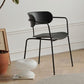 Hedendaagse stijl Open Back Plastic Dining Arm stoel met metalen benen voor thuis