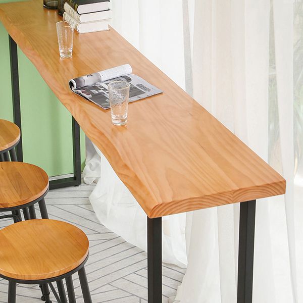 Modern 1/2/5 Pieces Wood Bar Table Set Rectangle Bar Table with High Stools for Kitchen Clearhalo 'Bar Furniture' 'furn' 'furn_home_bar_bar_sets' 'Furniture' 'Home Bars & Bar Sets' 'home_bar_bar_sets' 'Kitchen & Dining Furniture' 1200x1200_5c0f976a-0025-42ce-88e8-a1447841edd1