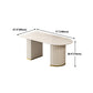 Sintered Stone Top Kitchen Table for Restaurant Luxury White Table with Double Pedestal Clearhalo 'Dining Tables & Seating' 'Dining Tables' 'dining_table' 'furn' 'furn_dining_table' 'Furniture' 'furniture_dining_table' 'Kitchen & Dining Furniture' 'kitchen' 'kitchen_dining_table' 1200x1200_5c124d2a-b654-4f8c-8642-ed16dcf848d3
