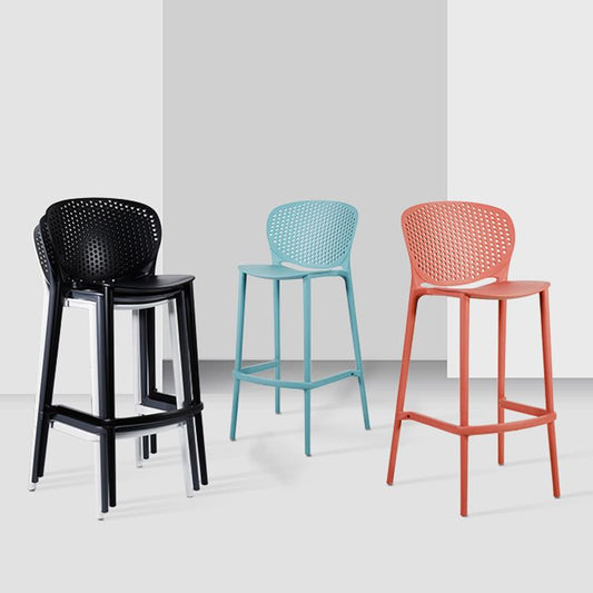 Contemporary Bar-stool Plastic Counter Bar Stool with Plastic Legs for Home Clearhalo 'Bar Furniture' 'Bar Stools' 'bar_stools' 'furn' 'furn_bar_stools' 'Furniture' 'furniture_bar_stools' 'Kitchen & Dining Furniture' 1200x1200_5c13002b-c2c5-425e-9c5e-9ae47a06b034