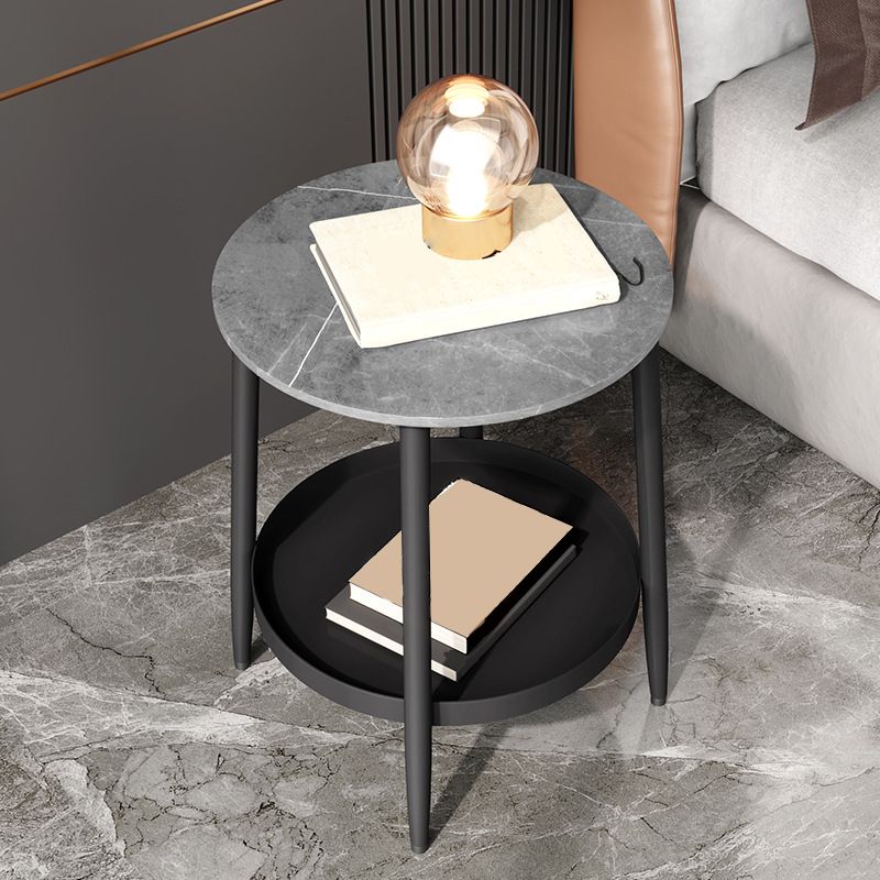 Contemporary Accent Table Nightstand Antique Finish Open Storage Bed Nightstand Clearhalo 'Bedroom Furniture' 'furn' 'furn_night_stand' 'Furniture' 'night_stand' 'Nightstands' 1200x1200_5c13a5f0-7bff-4303-815c-ef9c7b6f8b5b