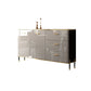 Glam Style Sideboard Buffet Server Adjustable Shelving Credenza for Dining Room Clearhalo 'buffet_sideboard' 'Buffets & Sideboards' 'furn' 'furn_buffet_sideboard' 'Furniture' 'Kitchen & Dining Furniture' 1200x1200_5c17a4d3-e77c-4b62-bbc9-6c973577395f