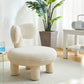 Contemporary Solid Color Side Chair White Seat Side Chair for Living Room