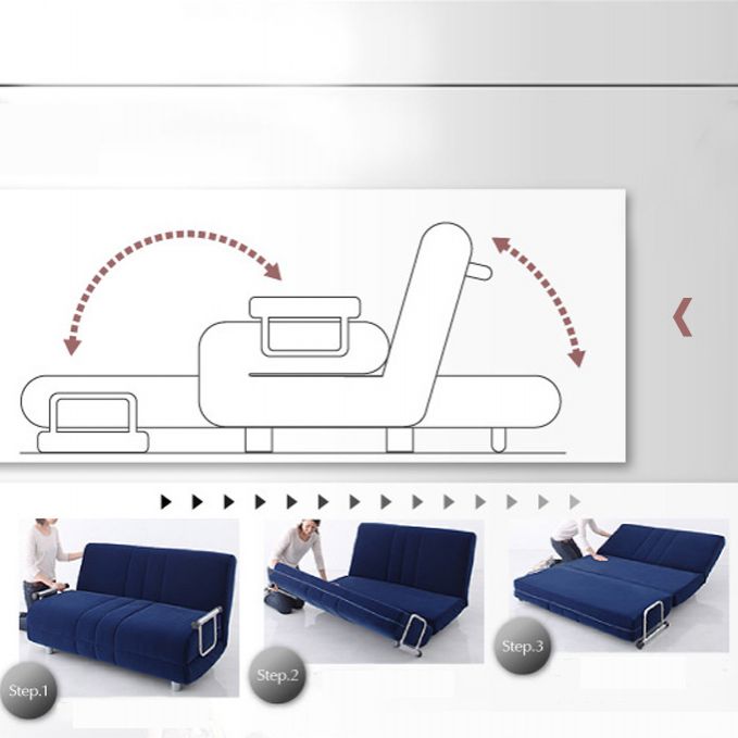 Divano contemporaneo con miscela in poliestere con cuscino a braccio quadrato incluso