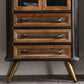 Black Metal Display Stand Glass Doors Traditional Curio Cabinet Clearhalo 'Display & China Cabinets' 'display_china_cabinets' 'furn' 'furn_display_china_cabinets' 'Furniture' 'Kitchen & Dining Furniture' 1200x1200_5c1a024e-1ebe-4429-b0a7-e96b06e7f4c4