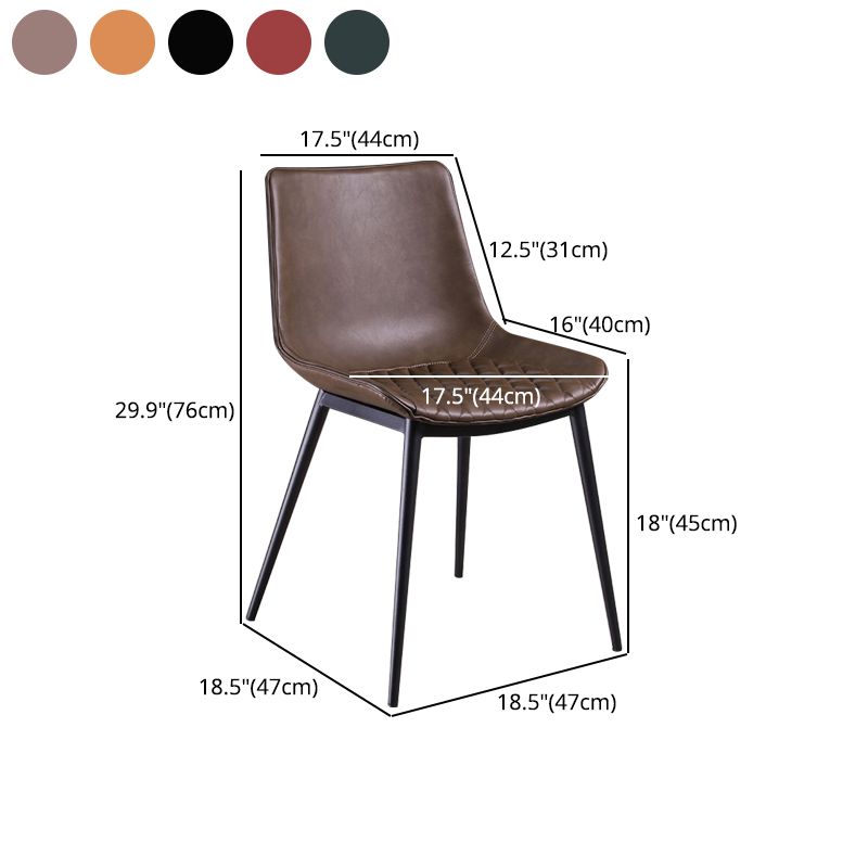 Industrial Metal Low Back Barstool Simple Indoor Tall Stool with Leather Seat Clearhalo 'Bar Furniture' 'Bar Stools' 'bar_stools' 'furn' 'furn_bar_stools' 'furniture_bar_stools' 'Kitchen & Dining Furniture' 'kitchen&dining_furn' 'kitchen' 'kitchen_furn' Furniture' 1200x1200_5c1b1dc6-f029-4e44-a445-6dfe42fe7934