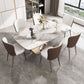 Designer Style 1/4/5/7 Pieces Rectangle Dining Set Sintered Stone Dining Room Table Set Clearhalo 'Dining Room Sets' 'Dining Tables & Seating' 'dining_room_set' 'furn' 'furn_dining_room_set' 'Furniture' 'Kitchen & Dining Furniture' 1200x1200_5c1b89f9-fad4-41cc-b01c-2dac4e3eadc5