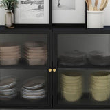 Armadio da 30,7 "h per la porta di vetro armadio per soggiorno per soggiorno