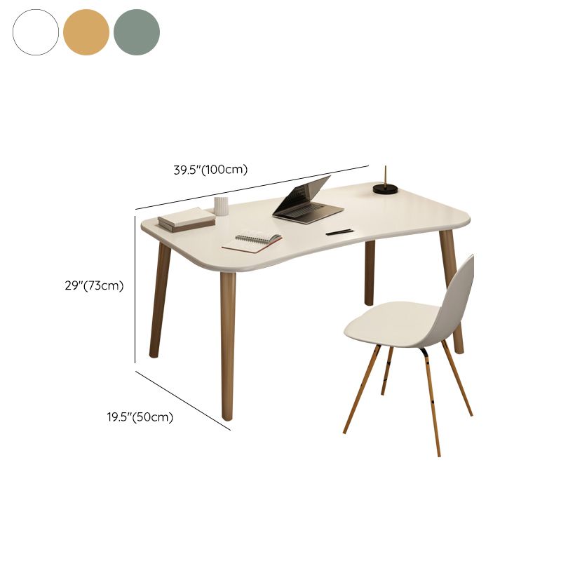 Contemporary Office Desk Parsons Writing Desk with Wooden Legs Clearhalo 'furn' 'furn_office_desk' 'Furniture' 'Office Desks' 'Office Furniture' 'office_desk' 1200x1200_5c1c9691-bb1d-4032-b7af-b8b62c062079