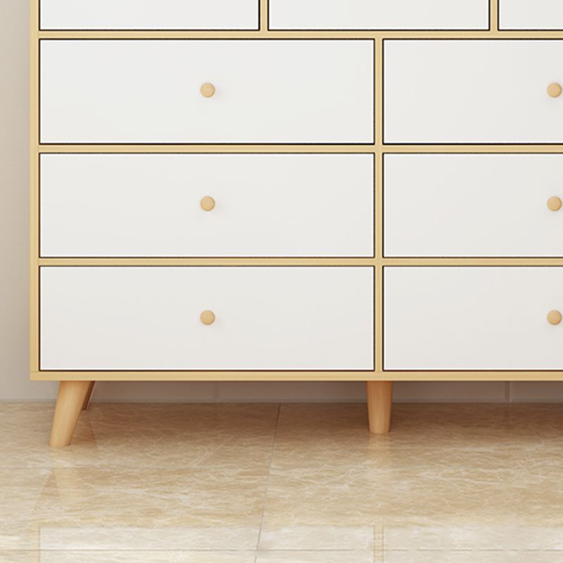 Coffre d'accent rectangle avec tiroirs coffre en bois droit des jambes en bois