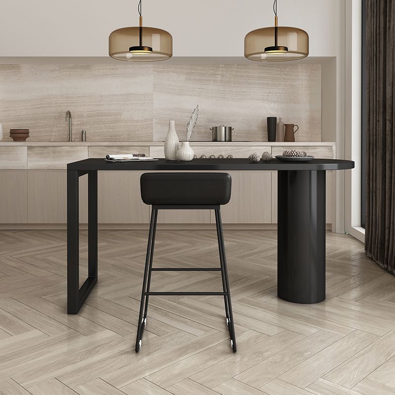 Industrial Style Pine Top Counter Table 42-inch Height Table for Living Room Clearhalo 'Bar Furniture' 'Bar Tables' 'bar_tables' 'furn' 'furn_bar_tables' 'Furniture' 'furniture_bar_tables' 'Kitchen & Dining Furniture' 'kitchen&dining_furn' 'kitchen' 1200x1200_5c1e2bf2-ced2-4119-a1fc-3fccd458ab89