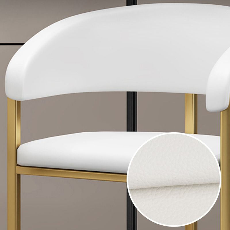 Glam Style Faux Leather Barstool Low Back Bar Stool with Gold Frame Clearhalo 'Bar Furniture' 'Bar Stools' 'bar_stools' 'furn' 'furn_bar_stools' 'Furniture' 'Kitchen & Dining Furniture' 1200x1200_5c21cd5c-7837-4add-a10a-1fc533e23742
