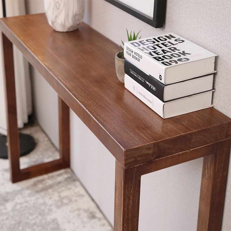 Tavolo da accento largo 12 pollici di mid-secolo moderna console di legno rettangolo