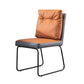 Industrial Kitchen Dining Chairs Faux Leather Side Chair with Black Legs