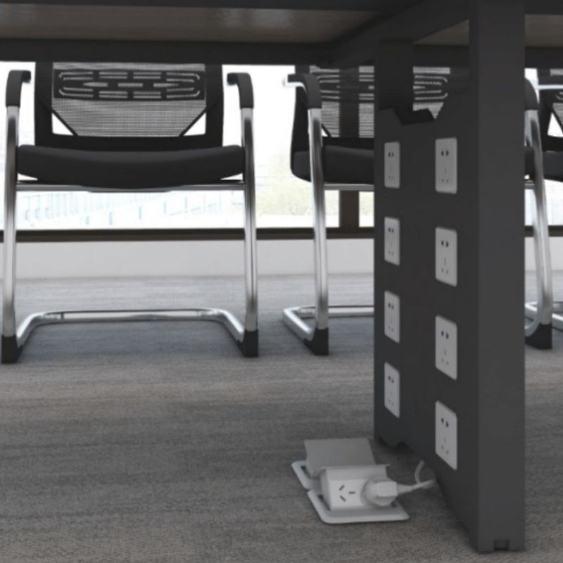 Bureau en bois fabriqué moderne Bureau de bureau rectangulaire avec base en métal