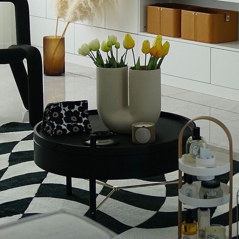 Scandinavian Round 1 Single Coffee Table Solid Wood Cocktail Table Clearhalo 'Coffee & Accent Tables' 'Coffee Tables' 'coffee_tables' 'furn' 'furn_coffee_tables' 'Furniture' 'Living Room Furniture' 1200x1200_5c254815-5e03-4f82-b9a1-f5485869c15f