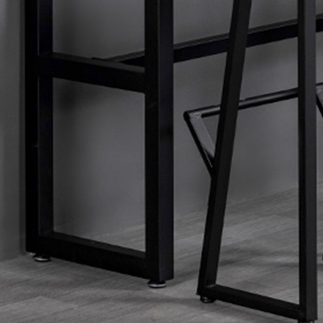 Brown Modern Style Bar Table Solid Wood and Iron Balcony Casual Bar Table Clearhalo 'Bar Furniture' 'Bar Tables' 'bar_tables' 'furn' 'furn_bar_tables' 'Furniture' 'furniture_bar_tables' 'Kitchen & Dining Furniture' 1200x1200_5c25a334-aeee-4023-ada5-f2c923347127