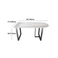 Modern White Stone Top Dinette Table Black Base Dining Table for Living Room Clearhalo 'Dining Tables & Seating' 'Dining Tables' 'dining_table' 'furn' 'furn_dining_table' 'Furniture' 'furniture_dining_table' 'Kitchen & Dining Furniture' 1200x1200_5c25b2b0-d6e6-4dc9-86e0-4876181c670f