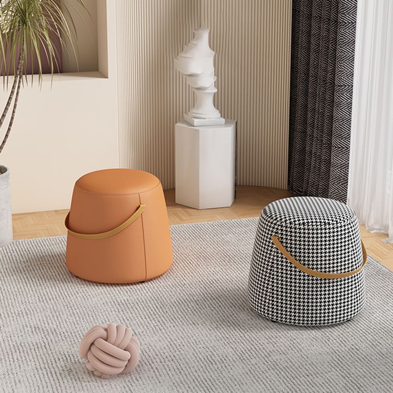 Portable Pouf Pure Color Cylinder Shape Modern Fabric Stain Resistant Pouf Ottoman Clearhalo 'furn' 'furn_ottomans_poufs' 'Furniture' 'Living Room Furniture' 'Ottomans & Poufs' 'ottomans_poufs' 1200x1200_5c2708a6-be27-4657-8a6a-7991aca1c4e2