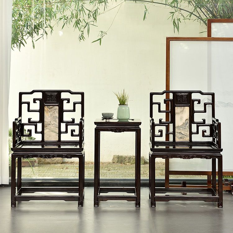 Indoor Deep Brown Dining Arm Chair Solid Wood Dining Chair for Home Clearhalo 'Dining Chairs' 'Dining Tables & Seating' 'dining_chair' 'furn' 'furn_dining_chair' 'Furniture' 'Kitchen & Dining Furniture' 1200x1200_5c27dc62-0fe5-4fd7-b59c-fbe24b0334af