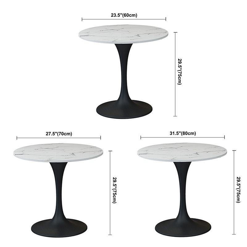 Round Tulip Base Modern Dining Table White Tone Fixed Table of Sintered Stone Clearhalo ' dining_table' 'Dining Tables & Seating' 'Dining Tables' 'furn' 'furn_dining_table' 'Furniture' 'furniture_dining_table' 'Kitchen & Dining Furniture' 'kitchen&dining_furn' 'kitchen' 'kitchen_dining_table' 1200x1200_5c284927-50a6-4af6-9d71-8ca73109966d