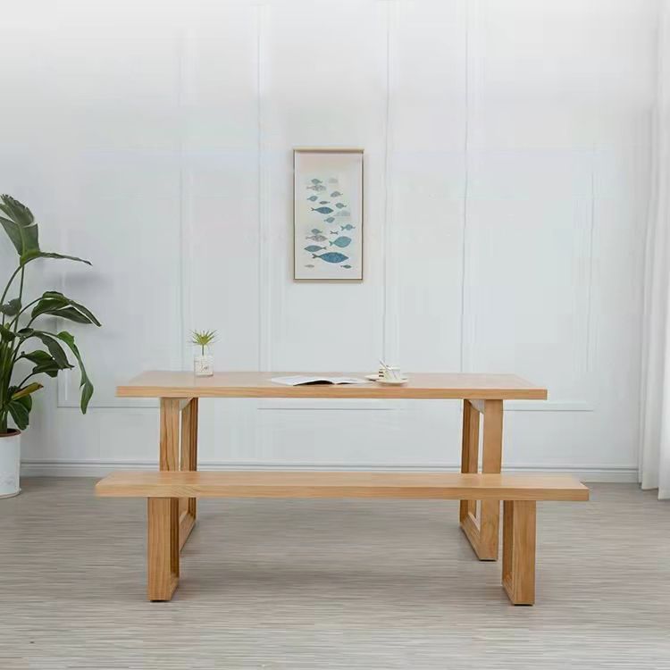 Rectangle Wooden Table in Nature Modern Pine Table with Double Pedestal Clearhalo ' dining_table' 'Dining Tables & Seating' 'Dining Tables' 'furn' 'furn_dining_table' 'Furniture' 'furniture_dining_table' 'Kitchen & Dining Furniture' 'kitchen&dining_furn' 'kitchen' 'kitchen_dining_table' 1200x1200_5c2943fc-aa26-4d31-a141-62e3d98dfdcc